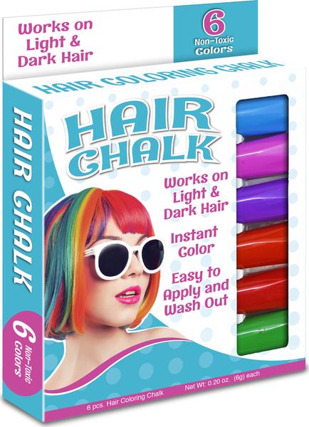 HAIR COLORING CHALK 6 COLOR SET