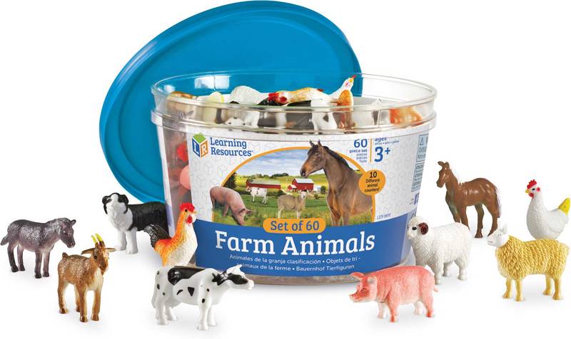 COUNTERS: FARM ANIMALS REALISTIC SET OF 60