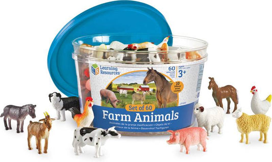 COUNTERS: FARM ANIMALS REALISTIC SET OF 60