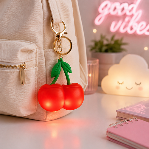 CHERRY LIGHT UP BAG CHARM