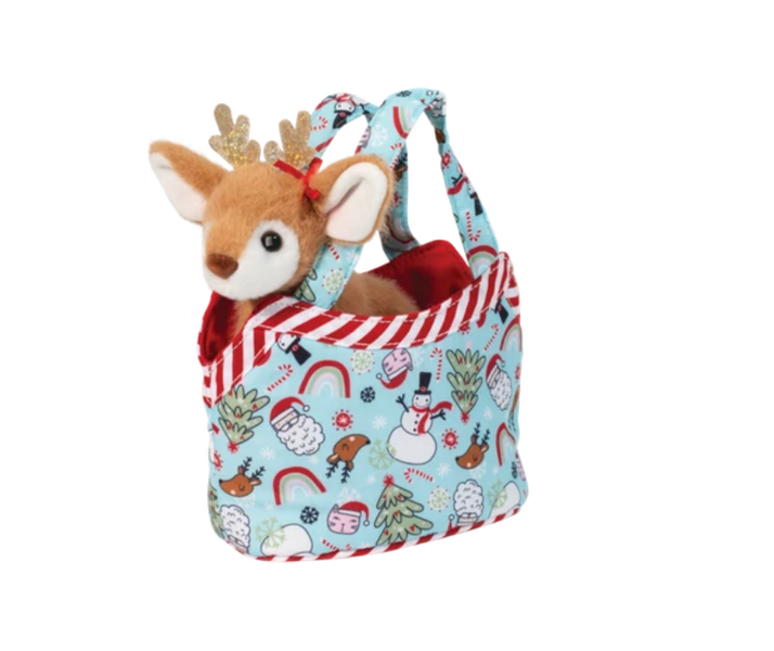 COZY CHRISTMAS SASSY SAK WITH REINDEER