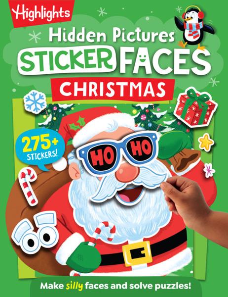 HIDDEN PICTURES STICKER FACES CHRISTMAS