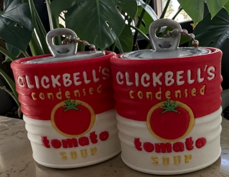 TOMATO SOUP CLICKER KEYCHAIN
