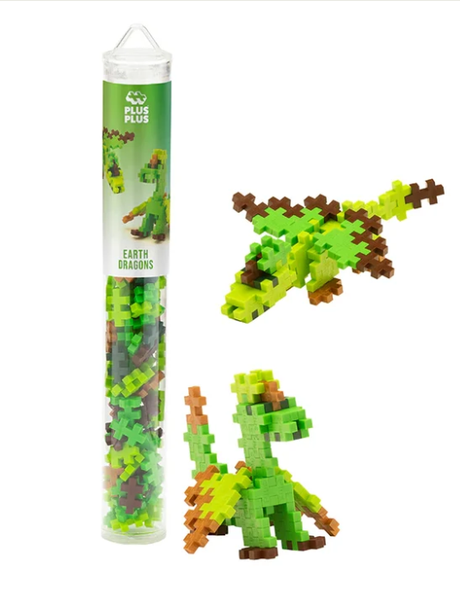 PLUS PLUS TUBE: EARTH DRAGONS 100 PCS