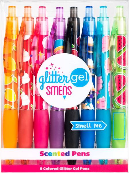 GLITTER GEL SMENS 8 COLORED PENS