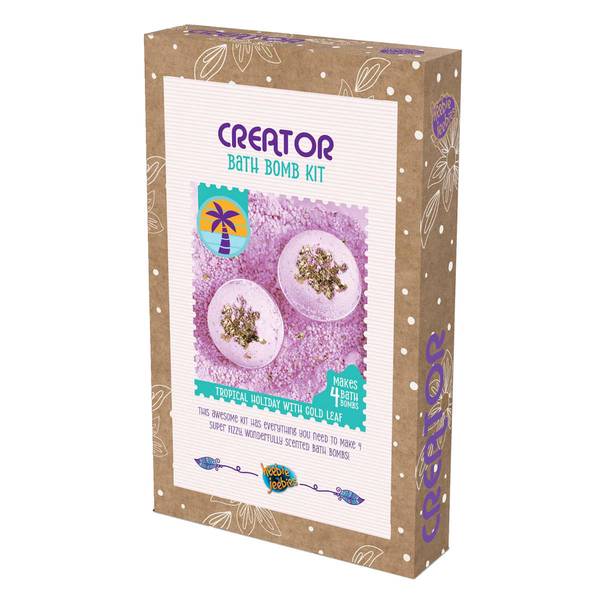 CREATOR BATH BOMB KIT: TROPICAL HOLIDAY WITH GOLD LEAF