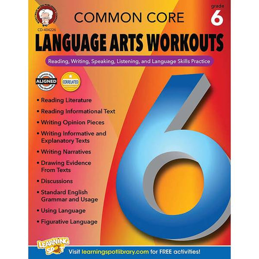 (SALE) COMMON CORE LANGUAGE ARTS WORKOUTS: GRADE 6