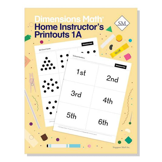 DIMENSIONS MATH HOME INSTRUCTOR'S PRINTOUTS 1A
