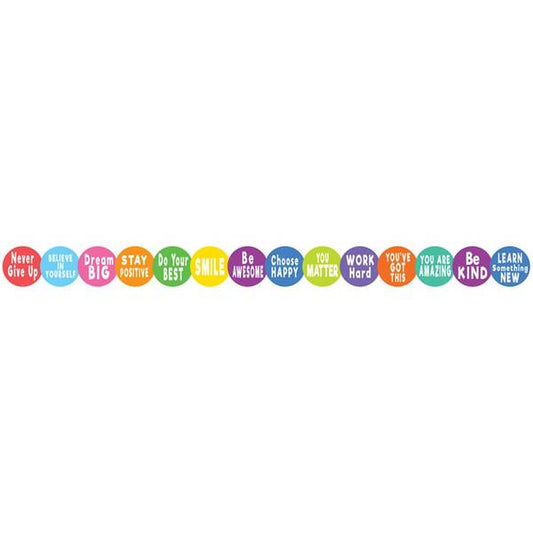 BORDER: POSITIVE SAYINGS COLORFUL