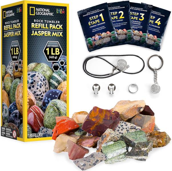 NATIONAL GEOGRAPHIC ROCK TUMBLER REFILL PACK JASPER MIX