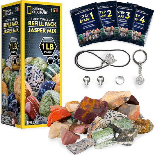 NATIONAL GEOGRAPHIC ROCK TUMBLER REFILL PACK JASPER MIX