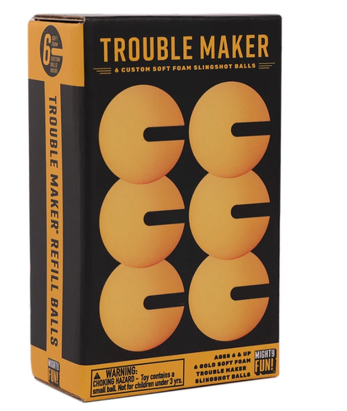 TROUBLE MAKER SLINGSHOT REFILL BALLS: YELLOW