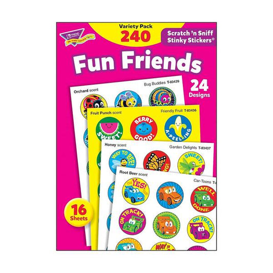 STINKY STICKERS: FUN FRIENDS - 4 SCENTS