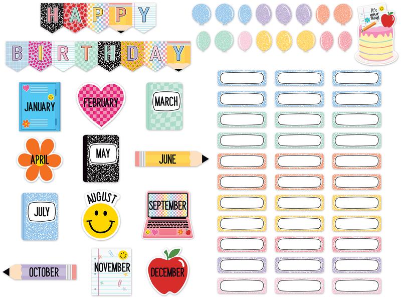 MINI BULLETIN BOARD: COOL FOR SCHOOL HAPPY BIRTHDAY