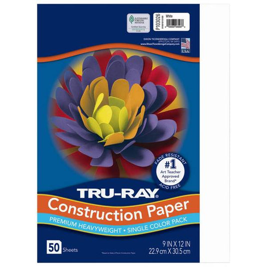 CONSTRUCTION PAPER: 9"X12" WHITE