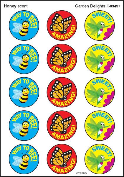 STINKY STICKERS: GARDEN DELIGHTS - HONEY SCENT