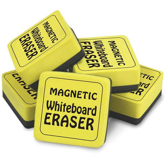 MAGNETIC WHITEBOARD ERASER: 2" X 2" YELLOW
