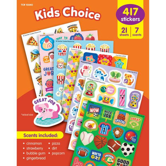 SMELLY STICKERS: KIDS CHOICE VARIETY PACK 417 STICKERS