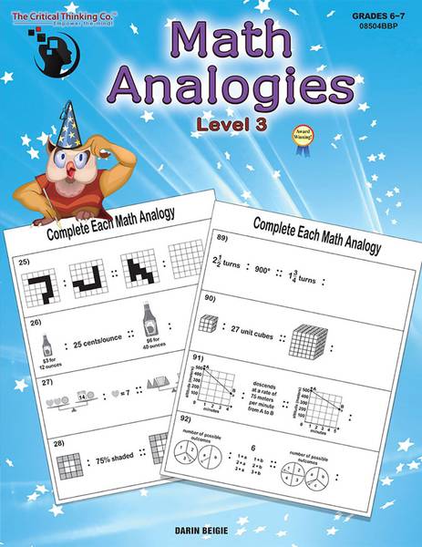 MATH ANALOGIES LEVEL 3 GRADE 6-7
