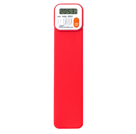 BOOKMARKS: MARK-MY-TIME DIGITAL RED OR AQUA