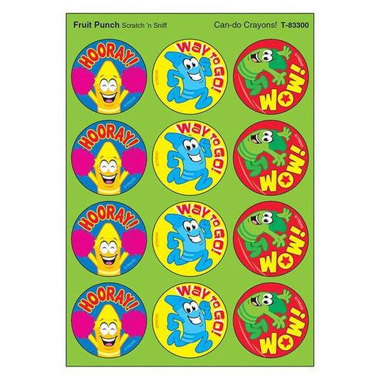 SCRATCH AND SNIFF STICKERS: CAN-DO CRAYONS- FRUIT PUNCH