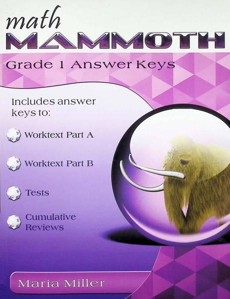 MATH MAMMOTH GRADE 1 ANSWER KEYS