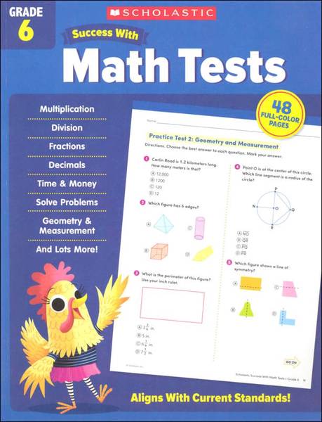(SALE) SUCCESS WITH MATH TESTS GRADE 6