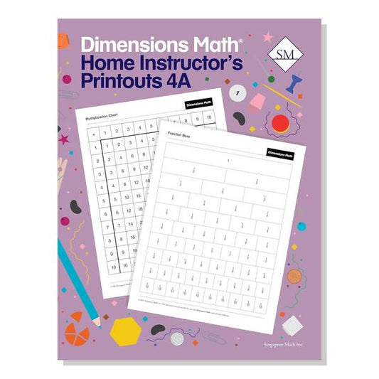 DIMENSIONS MATH HOME INSTRUCTOR'S PRINTOUTS 4A