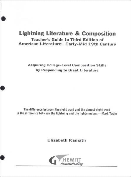 LIGHTNING LIT & COMP AMERICAN LIT EARLY-MID TEACHER GUIDE