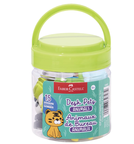 DESK PETS ERASER SET ANIMALS