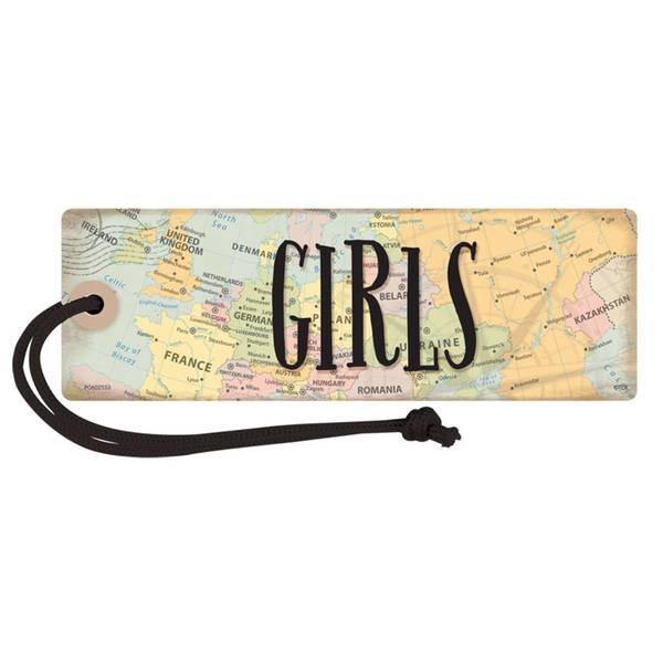 (SALE) (D) MAGNETIC HALL PASS: GIRLS TRAVEL THE MAP
