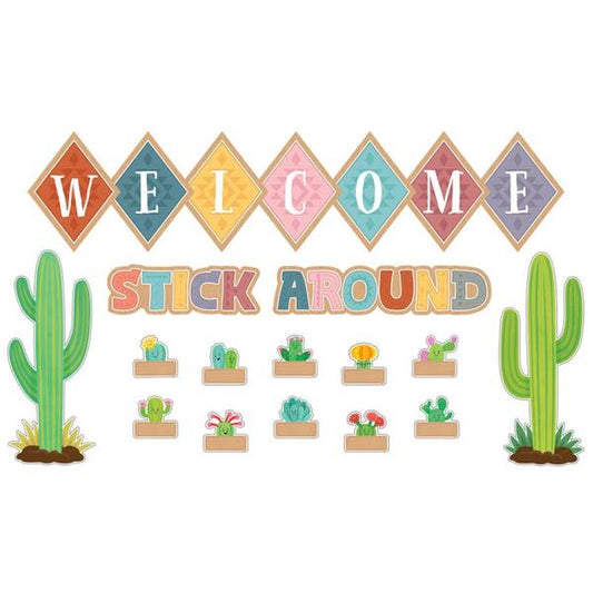 BULLETIN BOARD SET: HAPPY CACTUS CREW WELCOME