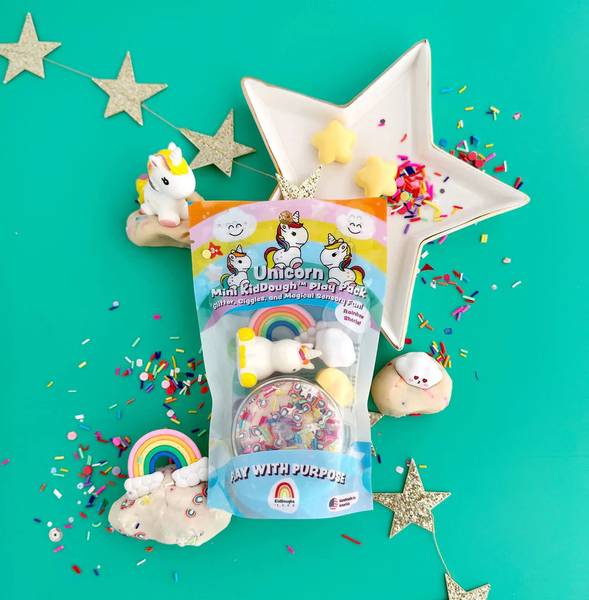MINI KIDDOUGH PLAY PACK: UNICORN RAINBOW SHERBET