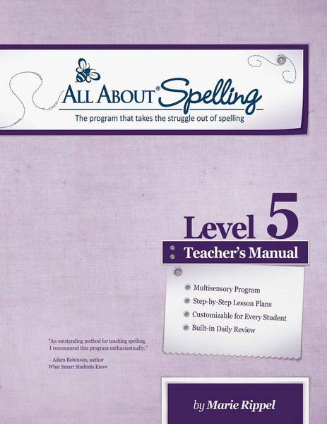 ALL ABOUT SPELLING LEVEL 5 TEACHER'S MANUAL