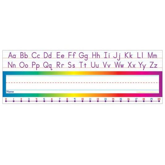 NAME PLATES: ALPHABET NUMBER LINE STANDARD MANUSCRIPT