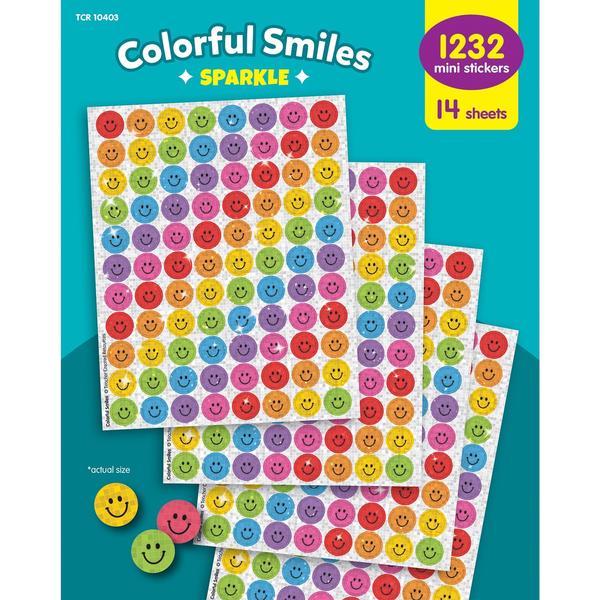 STICKERS: MINI COLORFUL SMILES SPARKLE VALUE PACK