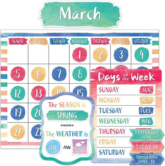 BULLETIN BOARD: WATERCOLOR CALENDAR SET