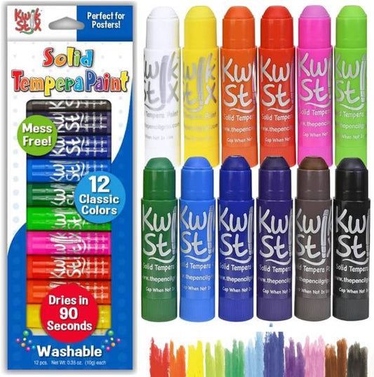 KWIK STIX SOLID TEMPERA PAINT 12PK