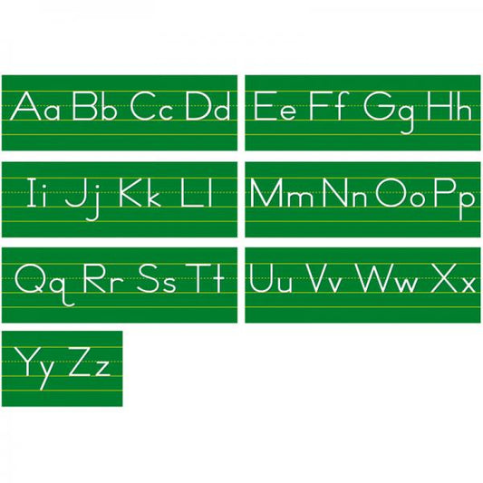 BULLETIN BOARD SET: ALPHABET LINE TRADITIONAL MANUSCRIPT