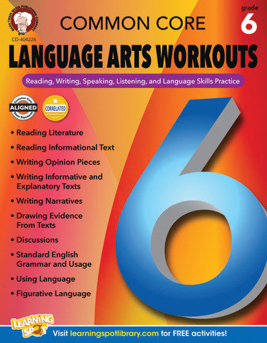 (SALE) COMMON CORE LANGUAGE ARTS WORKOUTS: GRADE 6