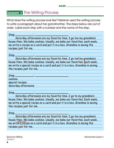 SPECTRUM COMMON CORE WRITING GRADE 3