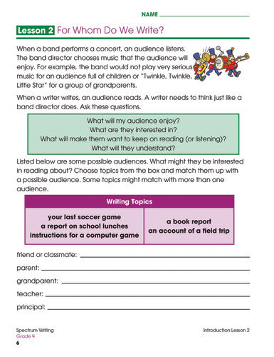 SPECTRUM COMMON CORE WRITING GRADE 4