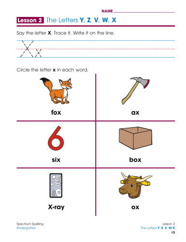 SPECTRUM COMMON CORE SPELLING GRADE K