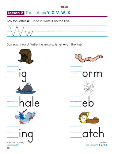SPECTRUM COMMON CORE SPELLING GRADE K