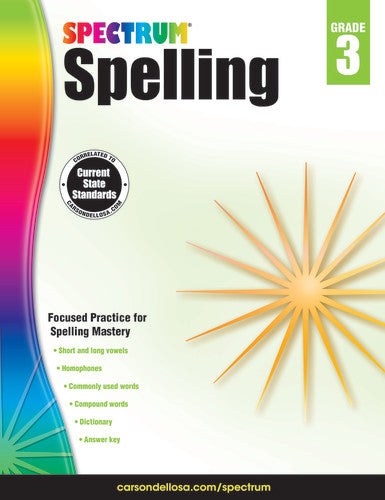 SPECTRUM COMMON CORE SPELLING GRADE 3