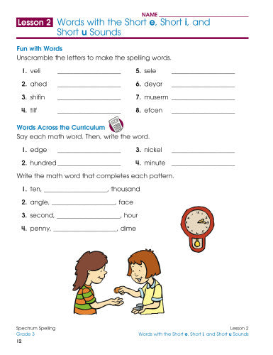 SPECTRUM COMMON CORE SPELLING GRADE 3