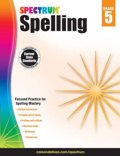 SPECTRUM COMMON CORE SPELLING GRADE 5