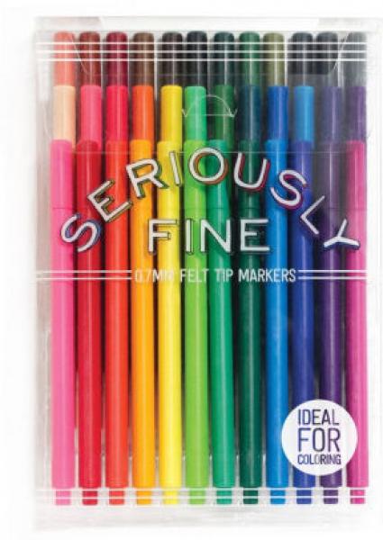 SERIOUSLY FINE FELT TIP MARKERS 36CT