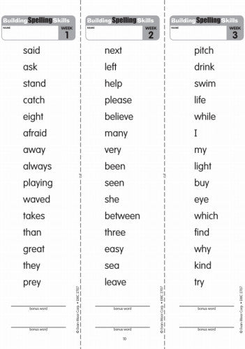 BUILDING SPELLING SKILLS GRADE 3