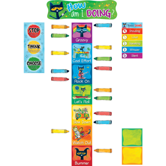 MINI BULLETIN BOARD SET: PETE THE CAT HOW AM I DOING